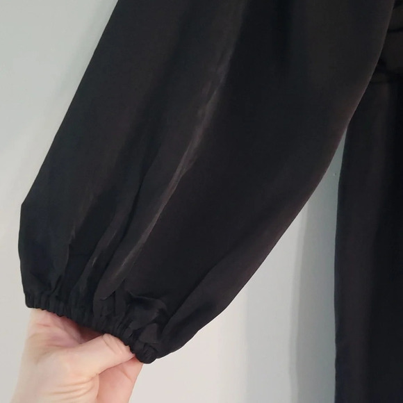 Entro NWT Mini Dress Medium Black Long Sleeves Party Holiday Christmas Ball - Picture 5 of 15